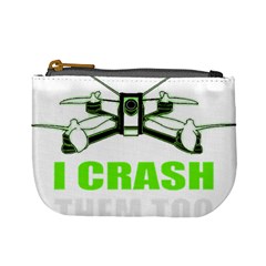 Drone Racing Gift T- Shirt Distressed F P V Race Drone Racing Drone Racer Pattern Quote T- Shirt (4) Mini Coin Purse by ZUXUMI