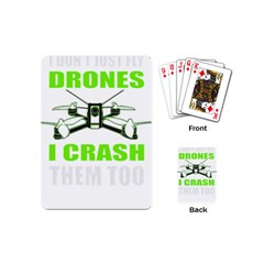 Drone Racing Gift T- Shirt Distressed F P V Race Drone Racing Drone Racer Pattern Quote T- Shirt (4) Playing Cards Single Design (mini) by ZUXUMI