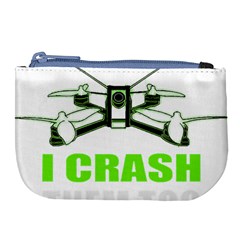 Drone Racing Gift T- Shirt Distressed F P V Race Drone Racing Drone Racer Pattern Quote T- Shirt (4) Large Coin Purse by ZUXUMI