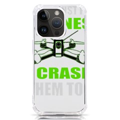 Drone Racing Gift T- Shirt Distressed F P V Race Drone Racing Drone Racer Pattern Quote T- Shirt (4) Iphone 14 Pro Tpu Uv Print Case by ZUXUMI