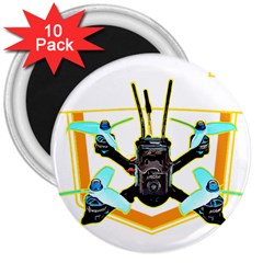 Drone Racing Gift T- Shirt F P V Drone Racing Drones Quote  One More Pack T- Shirt 3  Magnets (10 pack) 