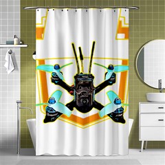 Drone Racing Gift T- Shirt F P V Drone Racing Drones Quote  One More Pack T- Shirt Shower Curtain 48  X 72  (small)  by ZUXUMI