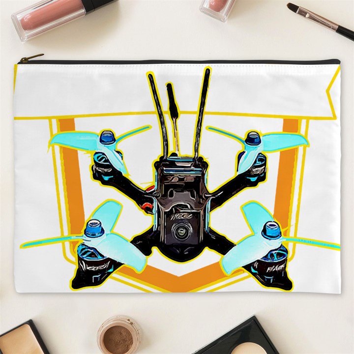 Drone Racing Gift T- Shirt F P V Drone Racing Drones Quote  One More Pack T- Shirt Cosmetic Bag (XXXL)