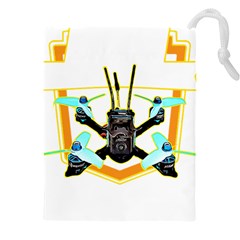 Drone Racing Gift T- Shirt F P V Drone Racing Drones Quote  One More Pack T- Shirt Drawstring Pouch (4XL)