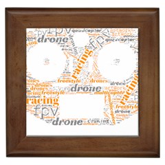 Drone Racing Word Cloud T- Shirt F P V Freestyle Drone Racing Word Cloud T- Shirt (3) Framed Tile by ZUXUMI