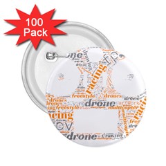 Drone Racing Word Cloud T- Shirt F P V Freestyle Drone Racing Word Cloud T- Shirt (3) 2 25  Buttons (100 Pack)  by ZUXUMI