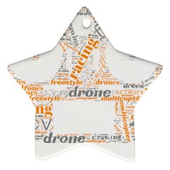 Drone Racing Word Cloud T- Shirt F P V Freestyle Drone Racing Word Cloud T- Shirt (3) Star Ornament (two Sides) by ZUXUMI