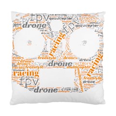 Drone Racing Word Cloud T- Shirt F P V Freestyle Drone Racing Word Cloud T- Shirt (3) Standard Cushion Case (one Side) by ZUXUMI