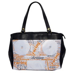 Drone Racing Word Cloud T- Shirt F P V Freestyle Drone Racing Word Cloud T- Shirt (3) Oversize Office Handbag by ZUXUMI