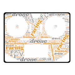 Drone Racing Word Cloud T- Shirt F P V Freestyle Drone Racing Word Cloud T- Shirt (3) Two Sides Fleece Blanket (small) by ZUXUMI