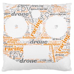 Drone Racing Word Cloud T- Shirt F P V Freestyle Drone Racing Word Cloud T- Shirt (3) Standard Premium Plush Fleece Cushion Case (one Side) by ZUXUMI