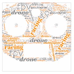 Drone Racing Word Cloud T- Shirt F P V Freestyle Drone Racing Word Cloud T- Shirt (3) Square Satin Scarf (36  X 36 ) by ZUXUMI