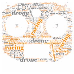 Drone Racing Word Cloud T- Shirt F P V Freestyle Drone Racing Word Cloud T- Shirt (3) Wooden Puzzle Square