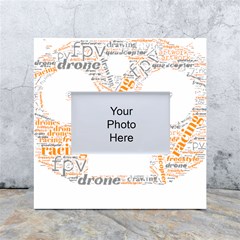 Drone Racing Word Cloud T- Shirt F P V Freestyle Drone Racing Word Cloud T- Shirt (3) White Box Photo Frame 4  X 6  by ZUXUMI