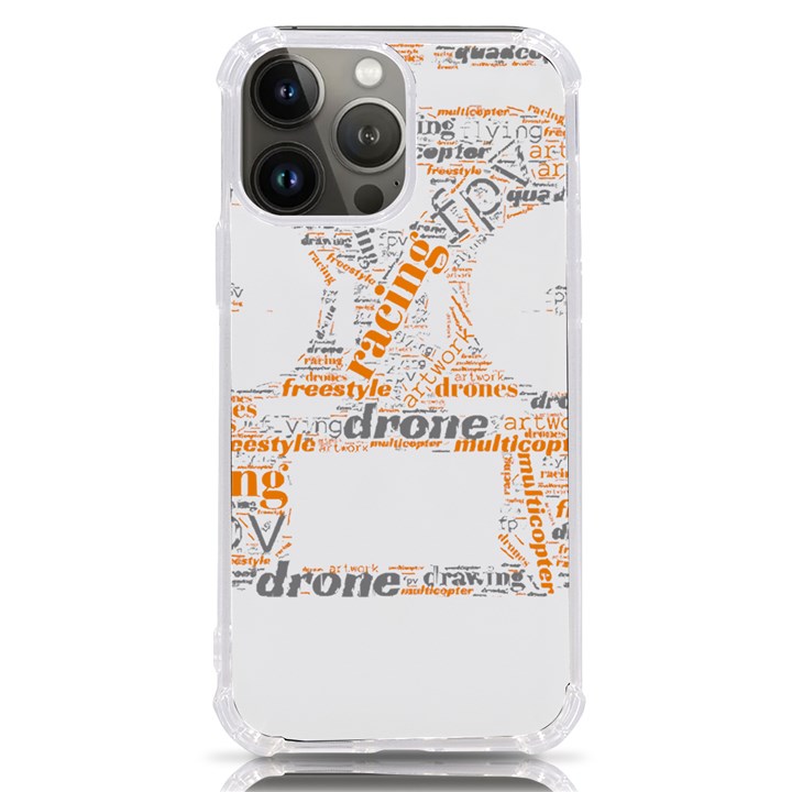 Drone Racing Word Cloud T- Shirt F P V Freestyle Drone Racing Word Cloud T- Shirt (3) iPhone 13 Pro Max TPU UV Print Case