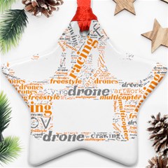 Drone Racing Word Cloud T- Shirt F P V Freestyle Drone Racing Word Cloud T- Shirt (3) Ornament (star) by ZUXUMI