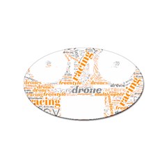 Drone Racing Word Cloud T- Shirt F P V Freestyle Drone Racing Word Cloud T- Shirt (3) Sticker (oval) by ZUXUMI