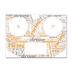 Drone Racing Word Cloud T- Shirt F P V Freestyle Drone Racing Word Cloud T- Shirt (3) Sticker A4 (100 Pack) by ZUXUMI