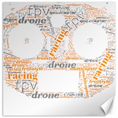 Drone Racing Word Cloud T- Shirt F P V Freestyle Drone Racing Word Cloud T- Shirt (3) Canvas 12  X 12  by ZUXUMI