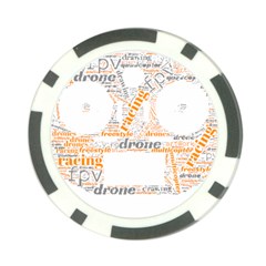 Drone Racing Word Cloud T- Shirt F P V Freestyle Drone Racing Word Cloud T- Shirt (3) Poker Chip Card Guard by ZUXUMI