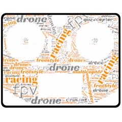 Drone Racing Word Cloud T- Shirt F P V Freestyle Drone Racing Word Cloud T- Shirt (3) Fleece Blanket (medium) by ZUXUMI