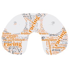 Drone Racing Word Cloud T- Shirt F P V Freestyle Drone Racing Word Cloud T- Shirt (3) Travel Neck Pillow by ZUXUMI