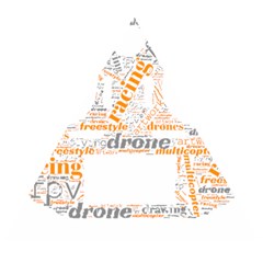 Drone Racing Word Cloud T- Shirt F P V Freestyle Drone Racing Word Cloud T- Shirt (3) Wooden Puzzle Triangle by ZUXUMI