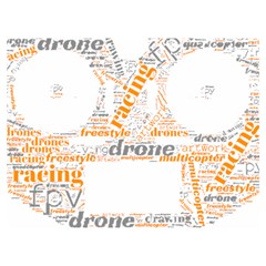 Drone Racing Word Cloud T- Shirt F P V Freestyle Drone Racing Word Cloud T- Shirt (3) Two Sides Premium Plush Fleece Blanket (extra Small) by ZUXUMI