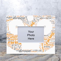 Drone Racing Word Cloud T- Shirt F P V Freestyle Drone Racing Word Cloud T- Shirt (3) White Tabletop Photo Frame 4 x6  by ZUXUMI