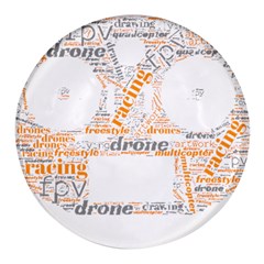 Drone Racing Word Cloud T- Shirt F P V Freestyle Drone Racing Word Cloud T- Shirt (3) Round Glass Fridge Magnet (4 Pack) by ZUXUMI