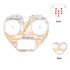 Drone Racing Word Cloud T- Shirt F P V Freestyle Drone Racing Word Cloud T- Shirt (3) Playing Cards Single Design (heart) by ZUXUMI