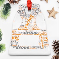 Drone Racing Word Cloud T- Shirt F P V Freestyle Drone Racing Word Cloud T- Shirt (3) Bell Ornament (two Sides) by ZUXUMI