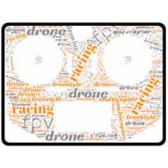 Drone Racing Word Cloud T- Shirt F P V Freestyle Drone Racing Word Cloud T- Shirt (3) Two Sides Fleece Blanket (large) by ZUXUMI