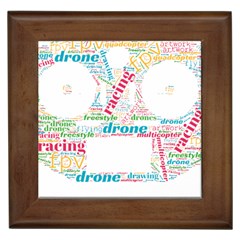 Drone Racing Word Cloud T- Shirt F P V Freestyle Drone Racing Word Cloud T- Shirt (5) Framed Tile by ZUXUMI