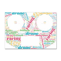 Drone Racing Word Cloud T- Shirt F P V Freestyle Drone Racing Word Cloud T- Shirt (5) Sticker A4 (100 Pack) by ZUXUMI