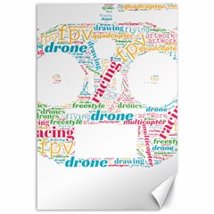 Drone Racing Word Cloud T- Shirt F P V Freestyle Drone Racing Word Cloud T- Shirt (5) Canvas 12  X 18  by ZUXUMI