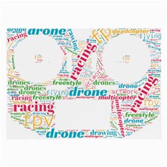 Drone Racing Word Cloud T- Shirt F P V Freestyle Drone Racing Word Cloud T- Shirt (5) Large Glasses Cloth (2 Sides) by ZUXUMI