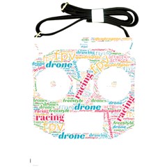 Drone Racing Word Cloud T- Shirt F P V Freestyle Drone Racing Word Cloud T- Shirt (5) Shoulder Sling Bag by ZUXUMI