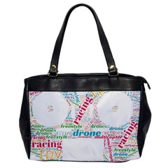 Drone Racing Word Cloud T- Shirt F P V Freestyle Drone Racing Word Cloud T- Shirt (5) Oversize Office Handbag by ZUXUMI