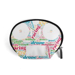 Drone Racing Word Cloud T- Shirt F P V Freestyle Drone Racing Word Cloud T- Shirt (5) Accessory Pouch (small) by ZUXUMI