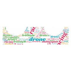 Drone Racing Word Cloud T- Shirt F P V Freestyle Drone Racing Word Cloud T- Shirt (5) Oblong Satin Scarf (16  X 60 ) by ZUXUMI