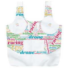 Drone Racing Word Cloud T- Shirt F P V Freestyle Drone Racing Word Cloud T- Shirt (5) Full Print Recycle Bag (xxl) by ZUXUMI