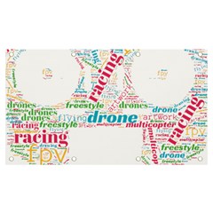 Drone Racing Word Cloud T- Shirt F P V Freestyle Drone Racing Word Cloud T- Shirt (5) Banner And Sign 7  X 4 