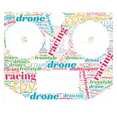 Drone Racing Word Cloud T- Shirt F P V Freestyle Drone Racing Word Cloud T- Shirt (5) Premium Plush Fleece Blanket (small) by ZUXUMI