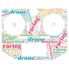 Drone Racing Word Cloud T- Shirt F P V Freestyle Drone Racing Word Cloud T- Shirt (5) Premium Plush Fleece Blanket (medium) by ZUXUMI