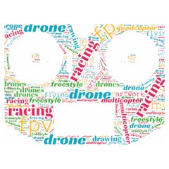 Drone Racing Word Cloud T- Shirt F P V Freestyle Drone Racing Word Cloud T- Shirt (5) Premium Plush Fleece Blanket (extra Small) by ZUXUMI