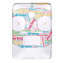 Drone Racing Word Cloud T- Shirt F P V Freestyle Drone Racing Word Cloud T- Shirt (5) Rectangular Glass Fridge Magnet (4 Pack) by ZUXUMI