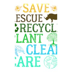 Earth Day Everyday T- Shirt Save Bees Rescue Animals Recycle Plastic Earth Day T- Shirt Shower Curtain 48  X 72  (small)  by ZUXUMI