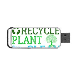 Earth Day Everyday T- Shirt Save Bees Rescue Animals Recycle Plastic Earth Day T- Shirt Portable Usb Flash (two Sides) by ZUXUMI