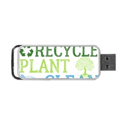 Earth Day T- Shirt Save Bees Rescue Animals Recycle Plastic Earth Day T- Shirt Portable Usb Flash (two Sides) by ZUXUMI